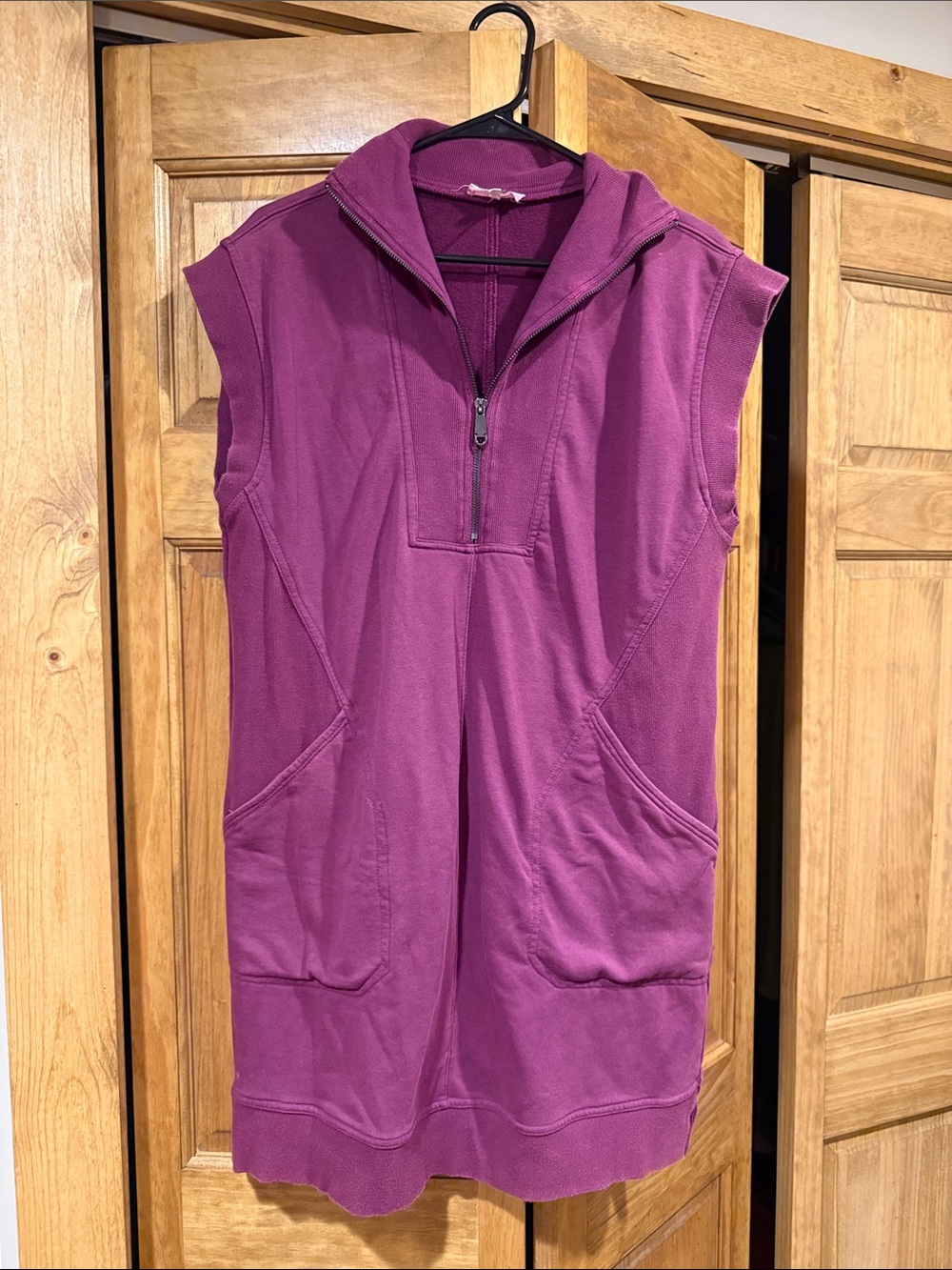Sleeveless Purple Hoodie Dress